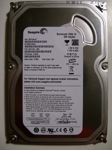 pic 0004p - Recensione - Barracuda 7200.10 250GB