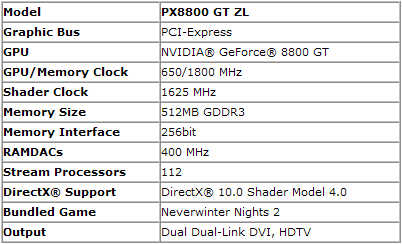 leadtekspec - Temperature più basse per la nuova Leadtek 8800GT