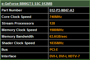 specs1 - EVGA 8800GTS 512MB Overclocked
