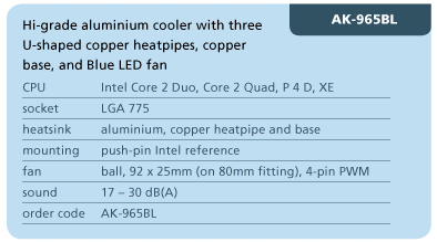 Akasa presenta il nuovo dissipatore AK-965 BL akasablcar - Akasa presenta il nuovo dissipatore AK-965 BL