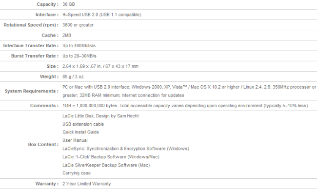 lacielittledisk - Recensione - LaCie Little Disk 30GB