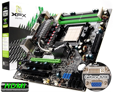 xfx geforce 8200 board 01 - XFX presenta la motherboard GeForce 8200 per AMD Phenom