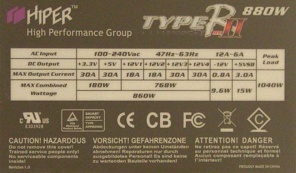 Recensione Alimentatore - Hiper Type R MK II HPU-5K 880W carrtecnhiper - Recensione Alimentatore - Hiper Type R MK II HPU-5K 880W