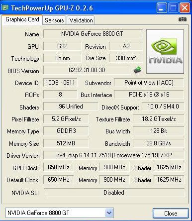 gpuz9600gso - Confusione sulle schede video Point of View 8800GT