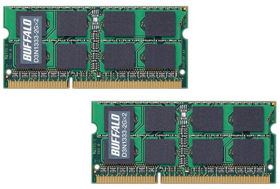 buffalo d3n1333 2gx2 memory kit 01 - Buffalo presenta nuove memorie DDR3 per Intel Centrino 2