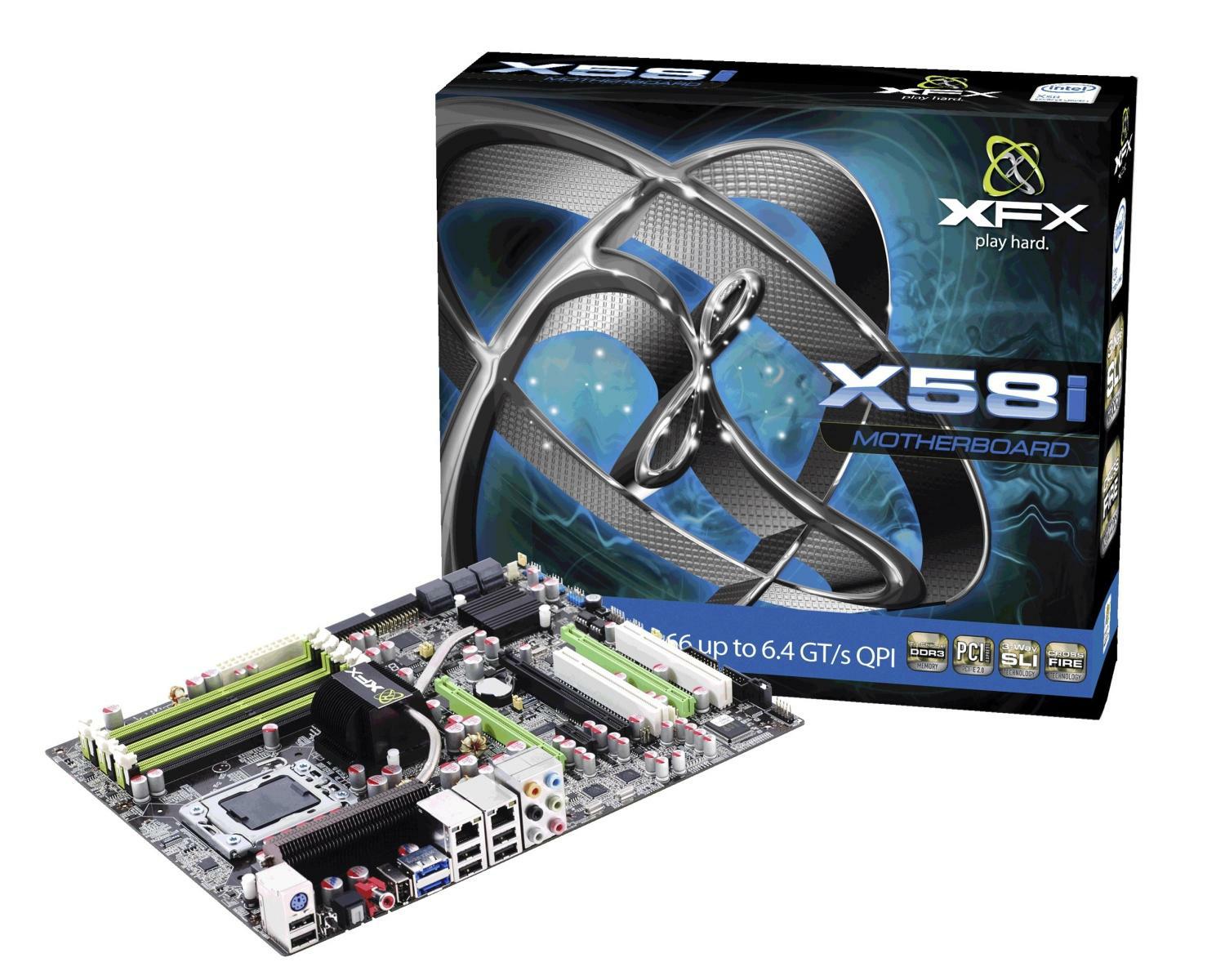 1x58i boxncard - XFX presenta la nuova motherboard X58i per Core i7