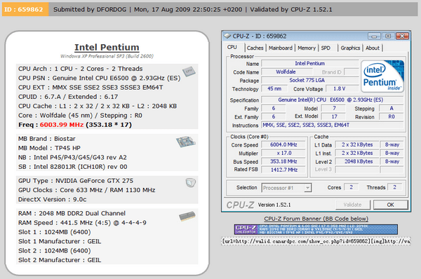 Pentium E6500K, rompe il muro dei 6 GHz E6500K 6GHz 03 - Pentium E6500K, rompe il muro dei 6 GHz