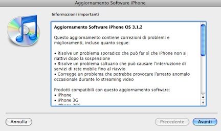 Apple rilascia un nuovo aggiornamento firmware 3.1.2 per iPhone e iPod Touch iphoneos 312 - Apple rilascia un nuovo aggiornamento firmware 3.1.2 per iPhone e iPod Touch