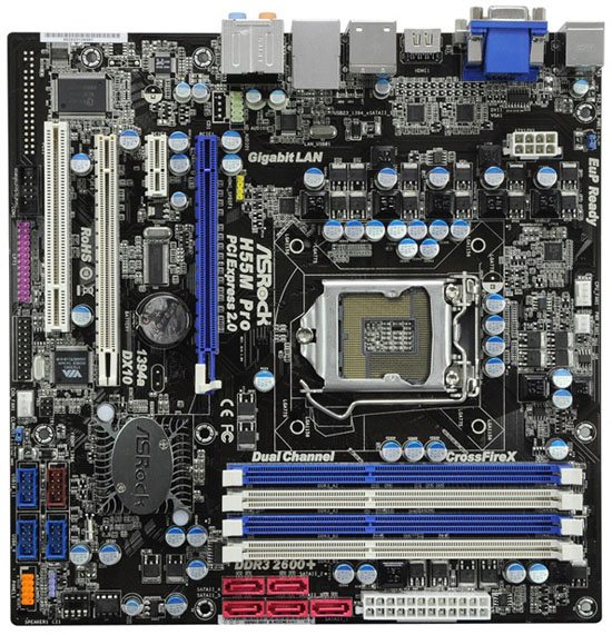 Alcune immagini e dettagli per le motherboard ASRock H55 ASRock H55M Pro board 01 - Alcune immagini e dettagli per le motherboard ASRock H55