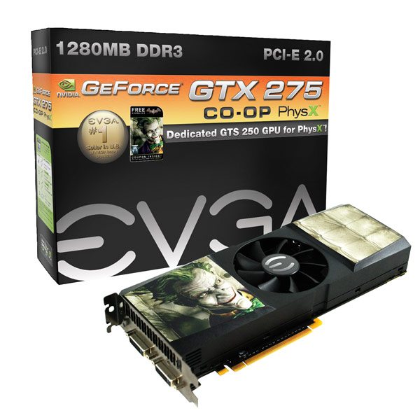 Debutto ufficiale per la nuova EVGA GeForce GTX275 CO-OP PhysX Edition EVGA GTX275 CO OP PhysX Edition 01 - Debutto ufficiale per la nuova EVGA GeForce GTX275 CO-OP PhysX Edition
