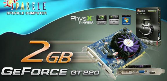Sparkle GeForce GT 220 2GB 01 - 2GB di memoria per la scheda video Sparkle GeForce GT 220