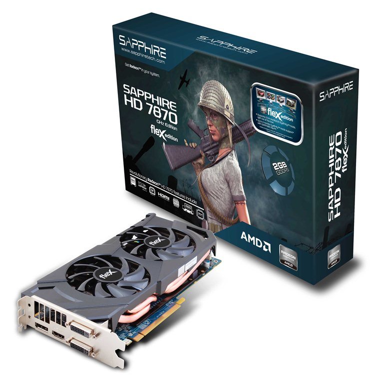 Sistema di raffreddamento Dual X per la Sapphire Radeon HD 7870 Flex SAPPHIRE HD 7870 FleX PR - Sistema di raffreddamento Dual X per la Sapphire Radeon HD 7870 Flex