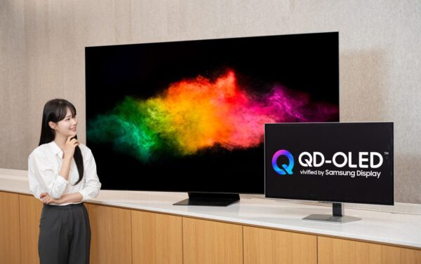 QD-OLED Penta Tandem: la nuova frontiera Samsung per monitor e TV più luminosi ed efficienti Samsung QD OLED 600x377 - QD-OLED Penta Tandem: la nuova frontiera Samsung per monitor e TV più luminosi ed efficienti